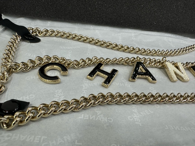Chanel 香奈兒新琺瑯字母腰鏈 可當項鍊-1