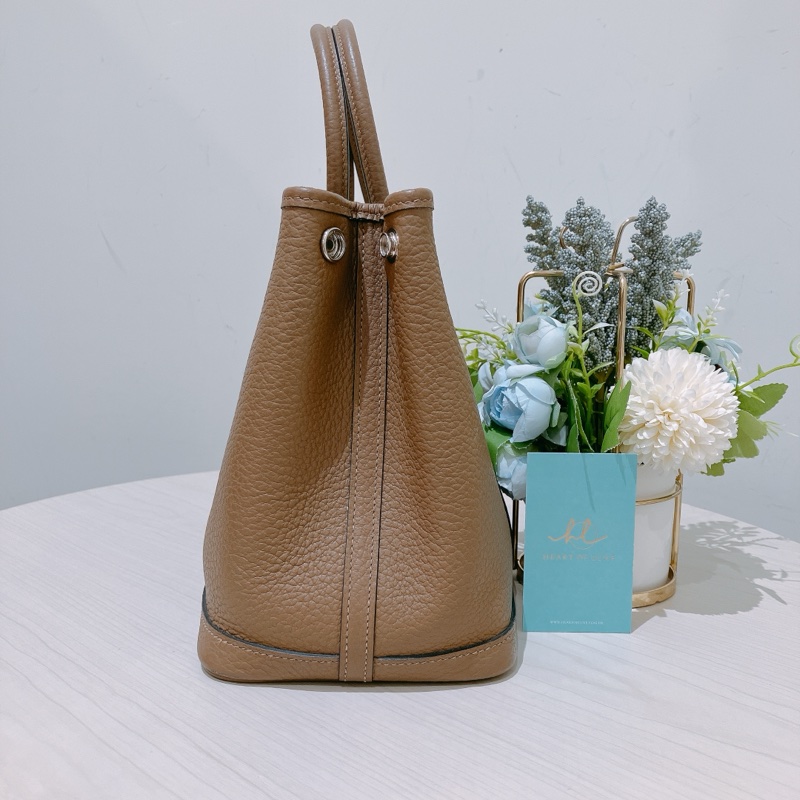 TK1908 HERMES 愛馬仕大象灰30花園包GARDEN PARTY 30 ETOUPE X PHW-4