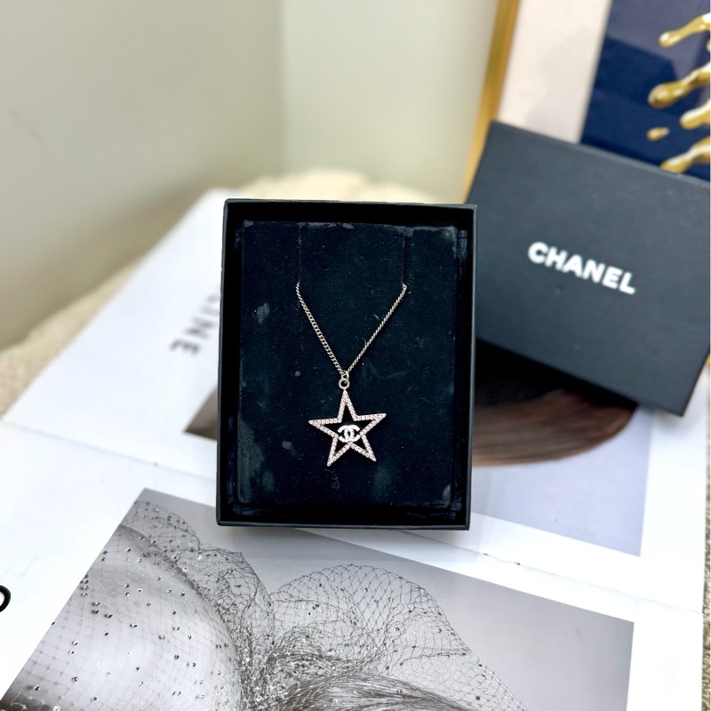 【88🆕】Chanel 水鑽五角星項鍊 滿鑽星星 鐳射炫彩鑽 雙C 鏤空設計logo 超級閃-0