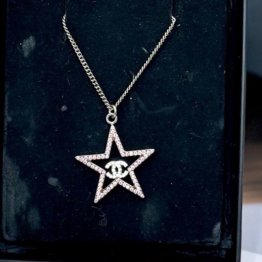 【88🆕】Chanel 水鑽五角星項鍊 滿鑽星星 鐳射炫彩鑽 雙C 鏤空設計logo 超級閃-3