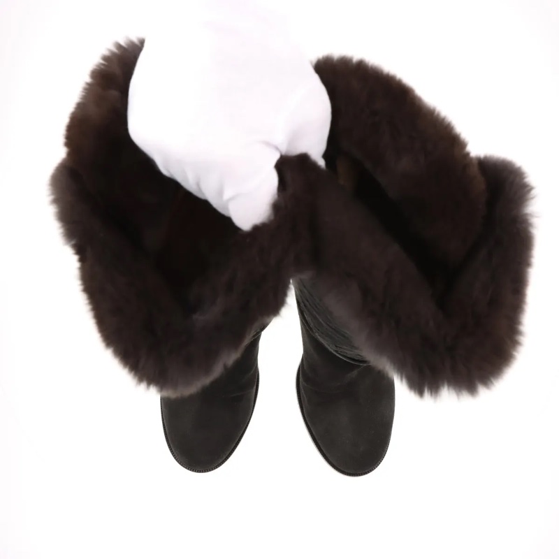 【質感超好👍小編推薦】 Chanel Suede 長靴 36.5 專櫃售價65000！-6