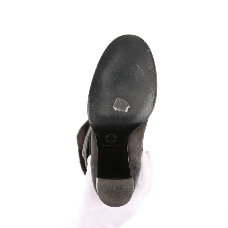 【質感超好👍小編推薦】 Chanel Suede 長靴 36.5 專櫃售價65000！-8