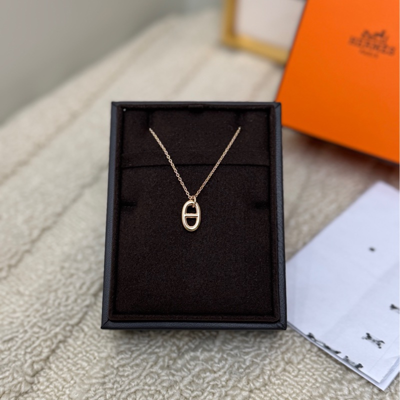 【全❤️全套帶票】Hermes  Farandole項鍊 小號 豬鼻子18k玫瑰金-1