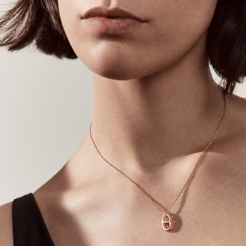 【全❤️全套帶票】Hermes  Farandole項鍊 小號 豬鼻子18k玫瑰金-2