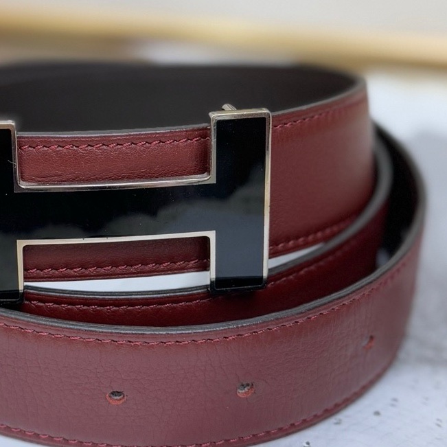 【88🆕】Hermes 雙拼色腰帶 大H黑色琺瑯扣-2