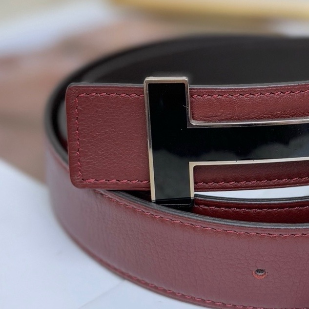 【88🆕】Hermes 雙拼色腰帶 大H黑色琺瑯扣-4