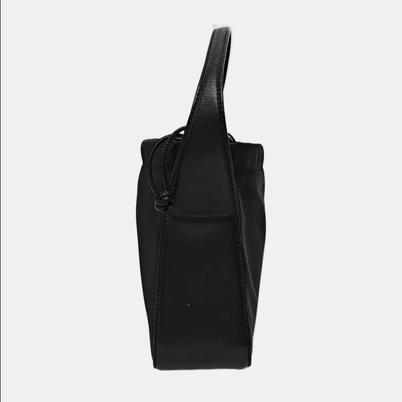 Alexander Wang Ryan 小號黑色絲緞 手提包銀色五金-2