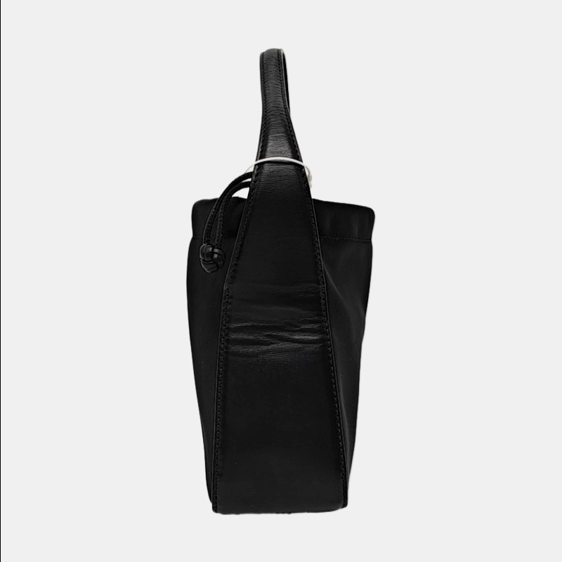 Alexander Wang Ryan 小號黑色絲緞 手提包銀色五金-3
