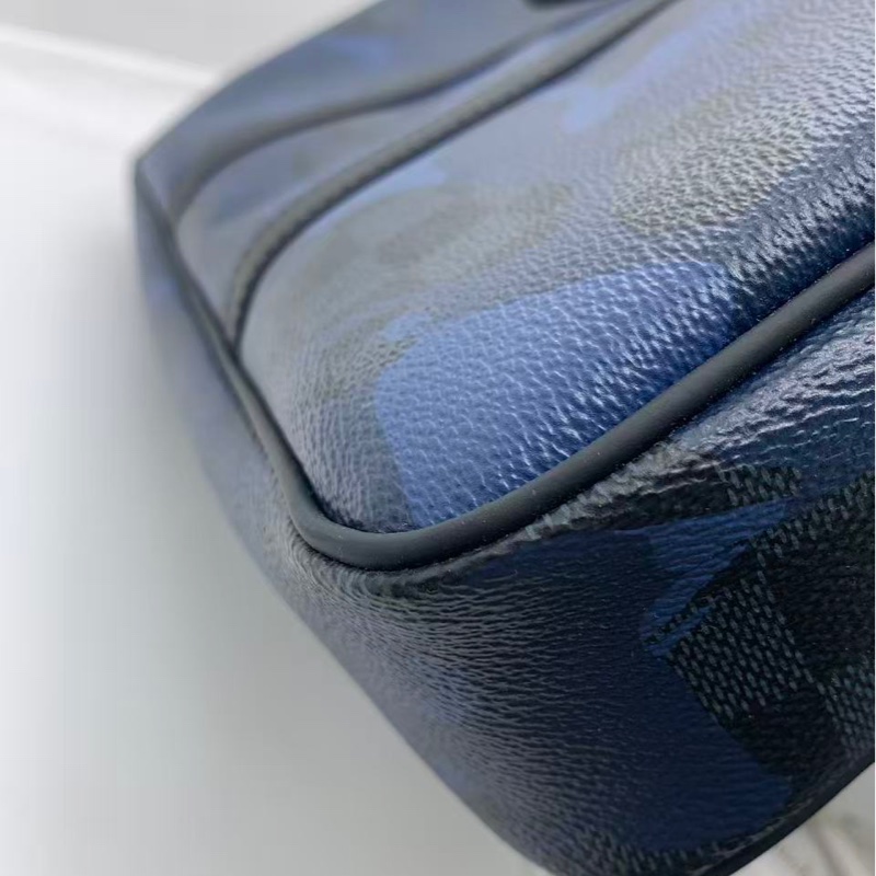 Lv男士迷彩黑棋格公文包銀扣，Louis vuttion business bag，品相很好-8