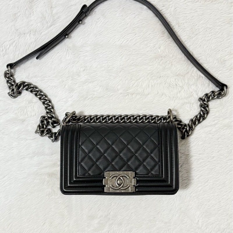 Chanel boy20羊皮黑銀29開 全網最低價❤️-0