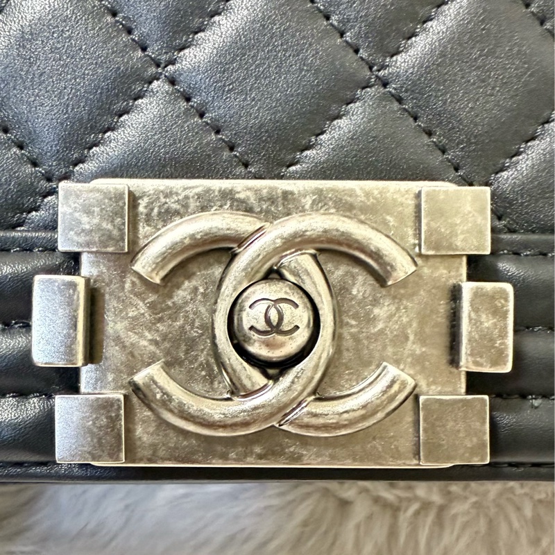 Chanel boy20羊皮黑銀29開 全網最低價❤️-14