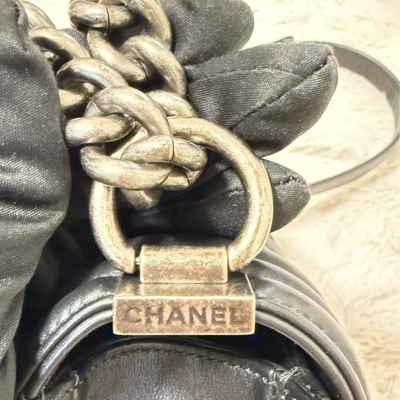 Chanel boy20羊皮黑銀29開 全網最低價❤️-15