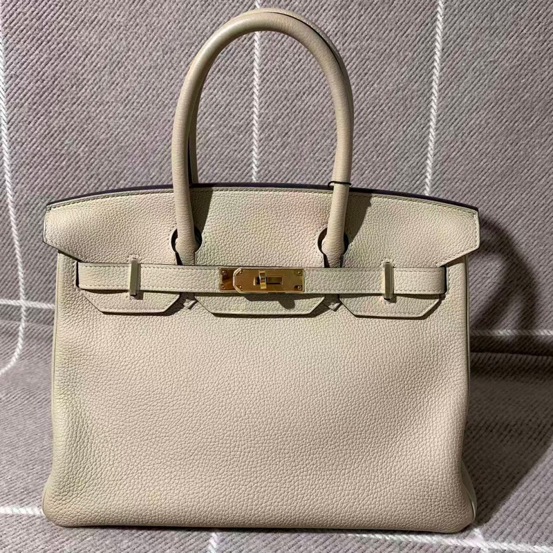 Hermes爱马仕birkin30风衣灰togo皮金扣X刻-0