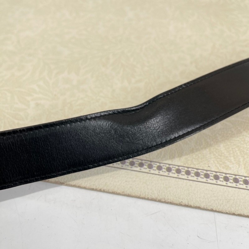 HERMES 棕拼黑經典H扣雙面皮帶 85碼-9