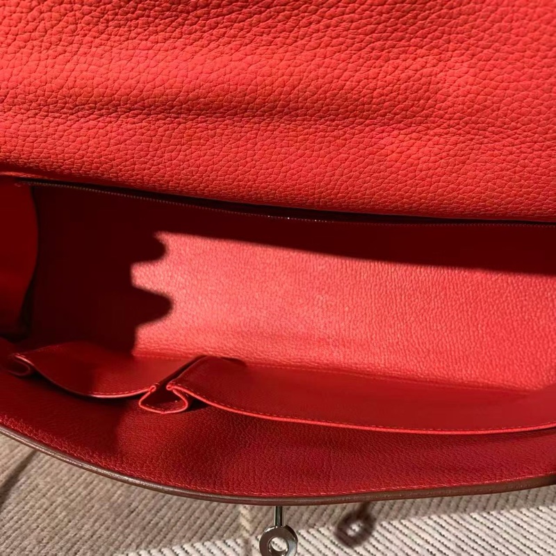 Hermes 愛馬仕 Kelly shoulder齋普爾粉銀扣手提單肩包，m刻，尺寸40*20-3
