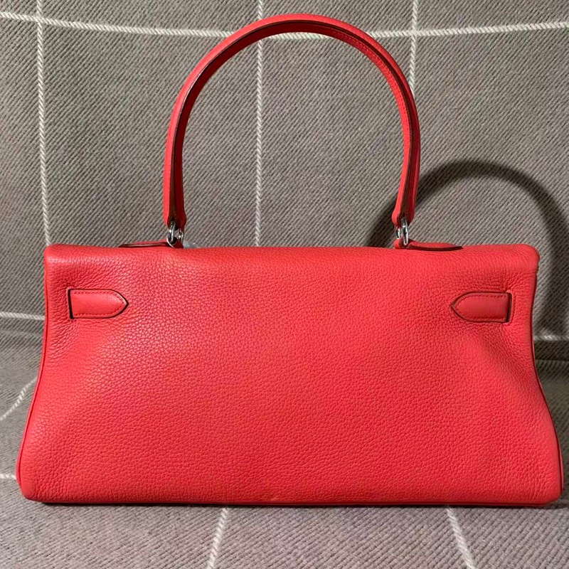 Hermes 愛馬仕 Kelly shoulder齋普爾粉銀扣手提單肩包，m刻，尺寸40*20-7