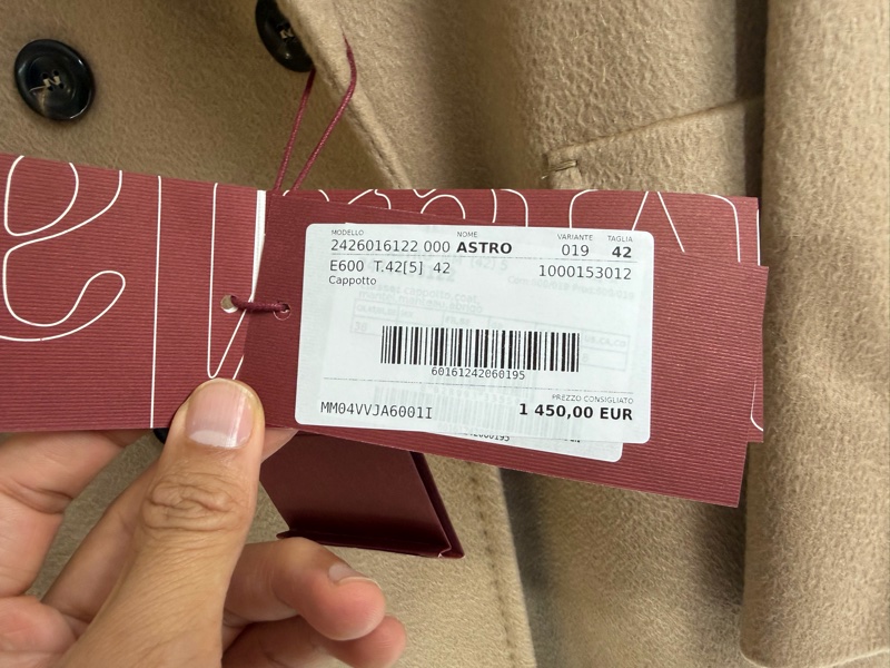 促銷品 Max Mara -Astro 019 駝色 羊絨混紡 大衣#38 40 42-2