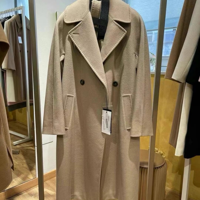 MaxMara -Cascia 中長款 雙排扣 羊絨大衣#40-1