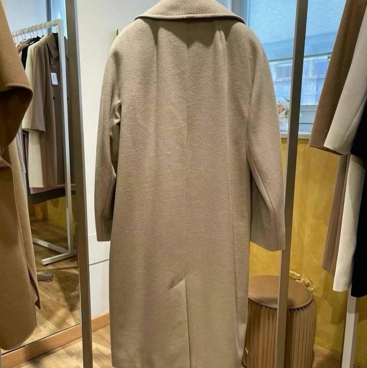 MaxMara -Cascia 中長款 雙排扣 羊絨大衣#40-2