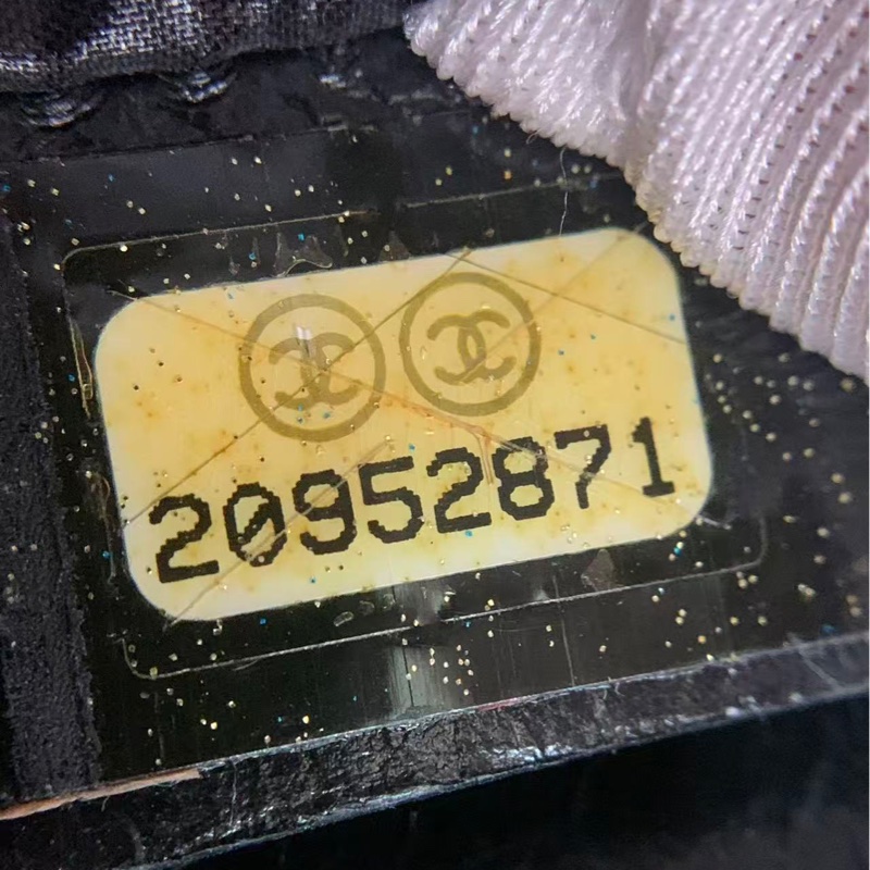 二手Chanel香奈兒votez coco黑色字母牛蠟皮手包，鐳射20開-7