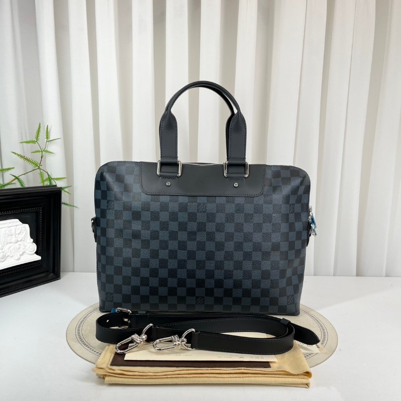 LV路易威登 藍色棋盤格 電腦公事包-0