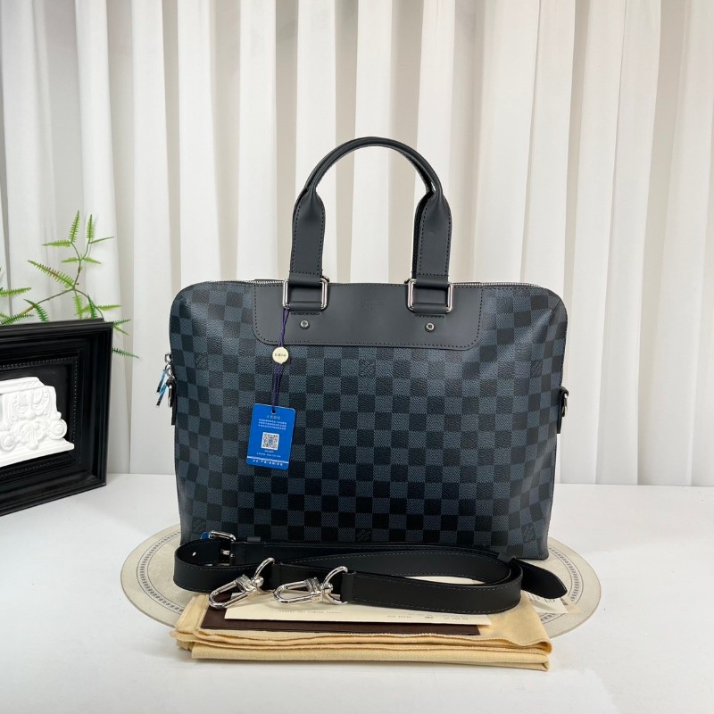 LV路易威登 藍色棋盤格 電腦公事包-5