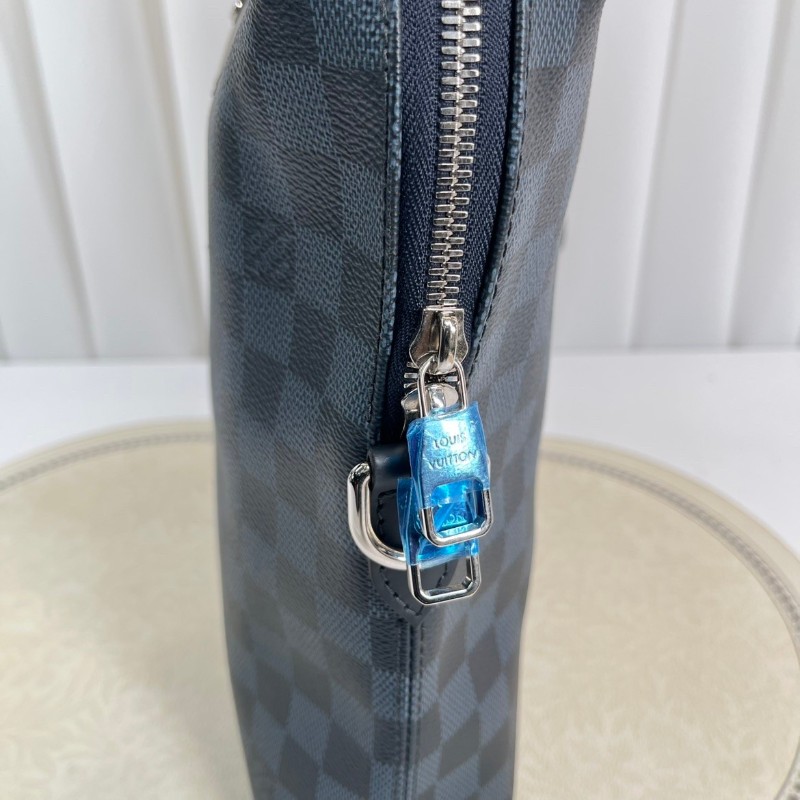 LV路易威登 藍色棋盤格 電腦公事包-7