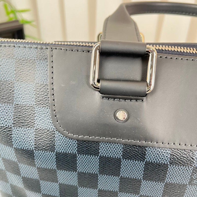 LV路易威登 藍色棋盤格 電腦公事包-11