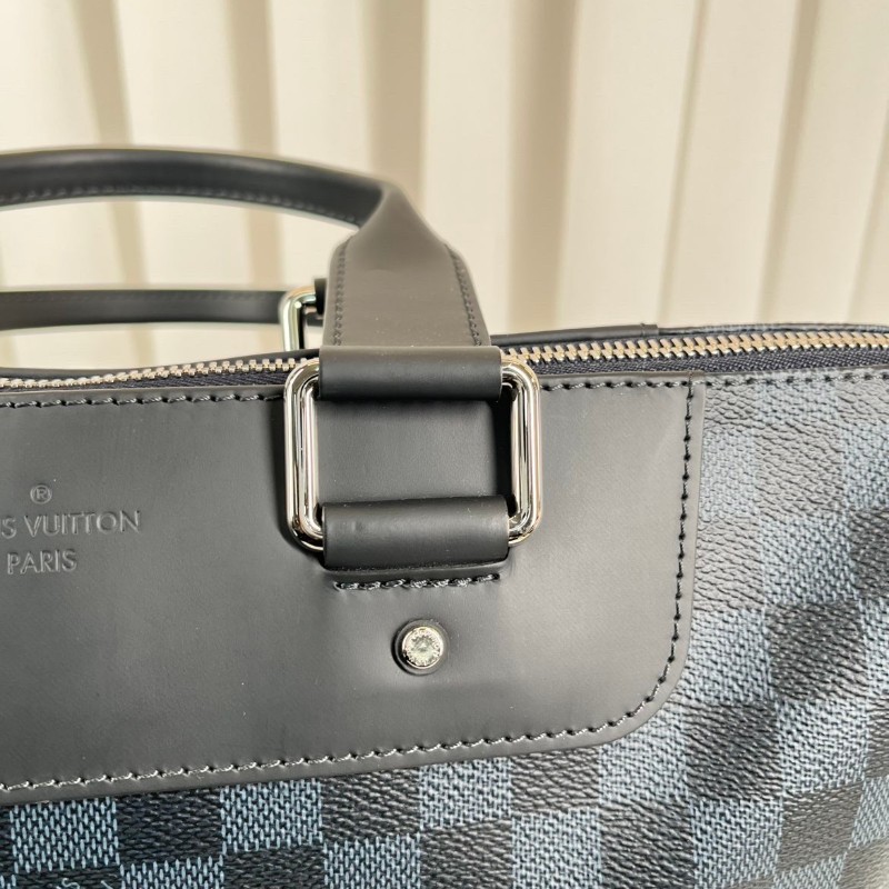 LV路易威登 藍色棋盤格 電腦公事包-17