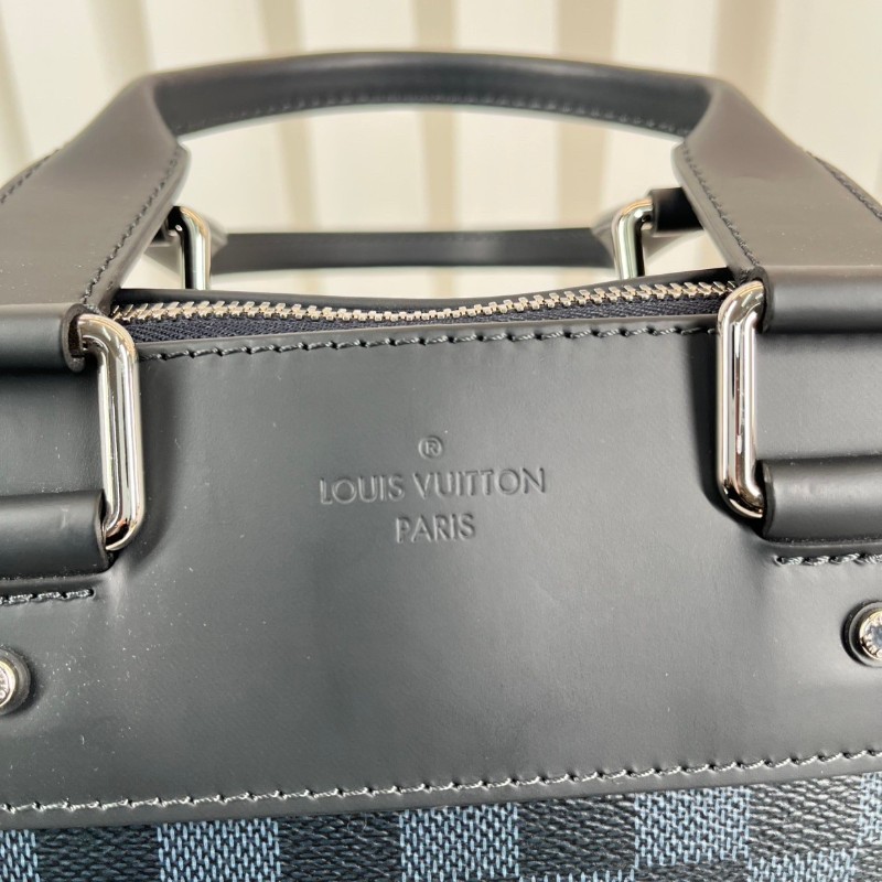 LV路易威登 藍色棋盤格 電腦公事包-18