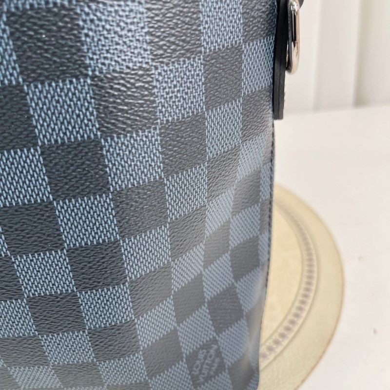 LV路易威登 藍色棋盤格 電腦公事包-20