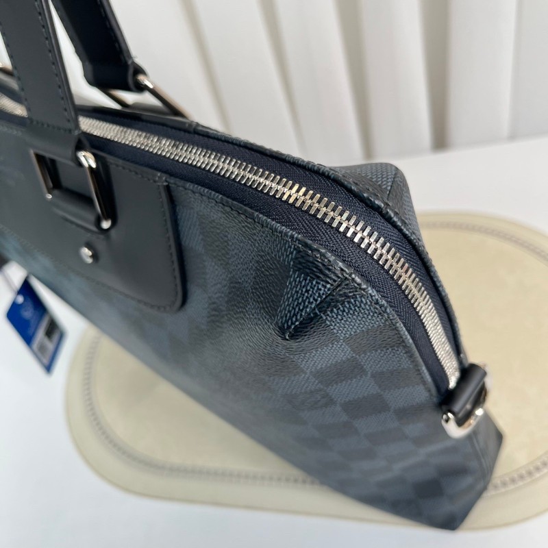 LV路易威登 藍色棋盤格 電腦公事包-25