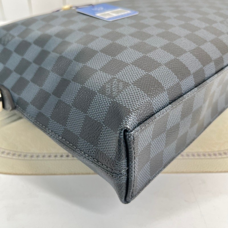 LV路易威登 藍色棋盤格 電腦公事包-29