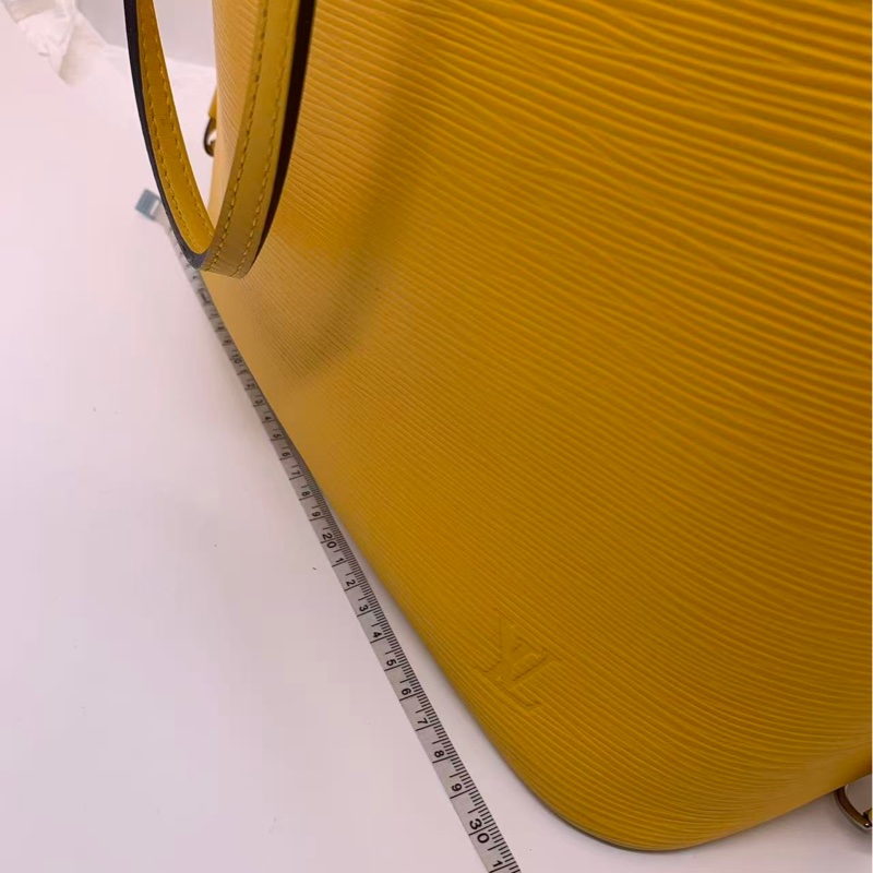二手Lv neverfull 中號黃色水波紋購物袋，louis vuttion neverfull epi-17