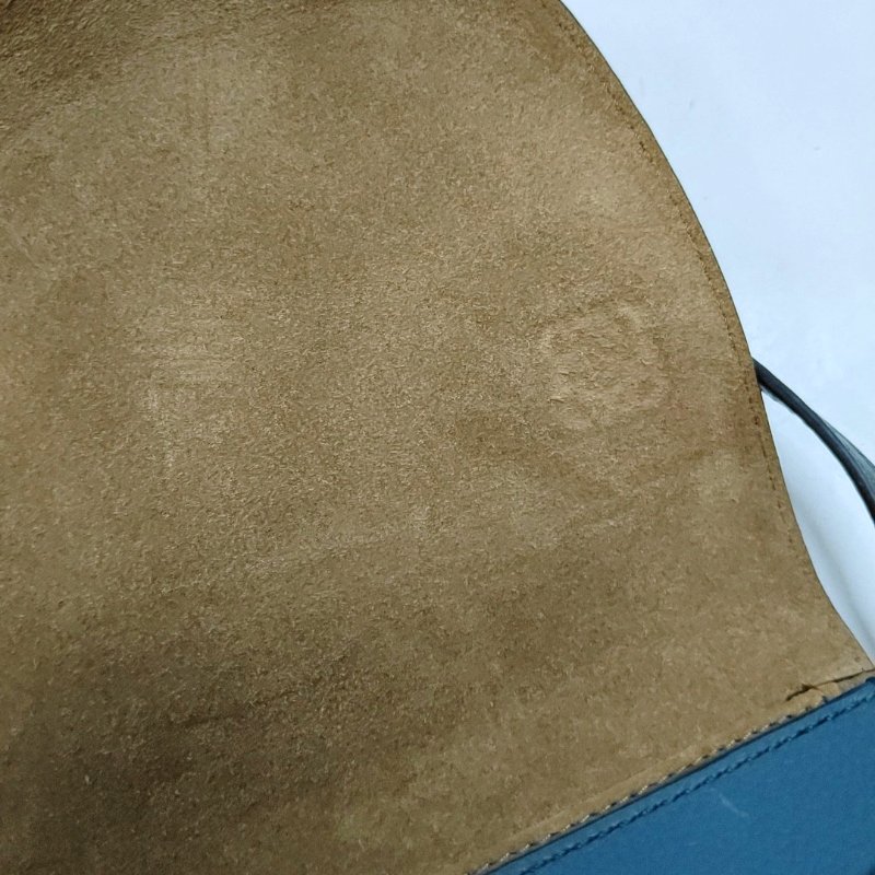 LOEWE Gate 迷你 藍綠色牛皮單肩包斜挎包 金色五金 9.8新-8