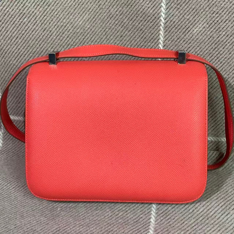 二手Hermes愛馬仕Constance23齋普爾粉epsom皮銀扣p刻-1