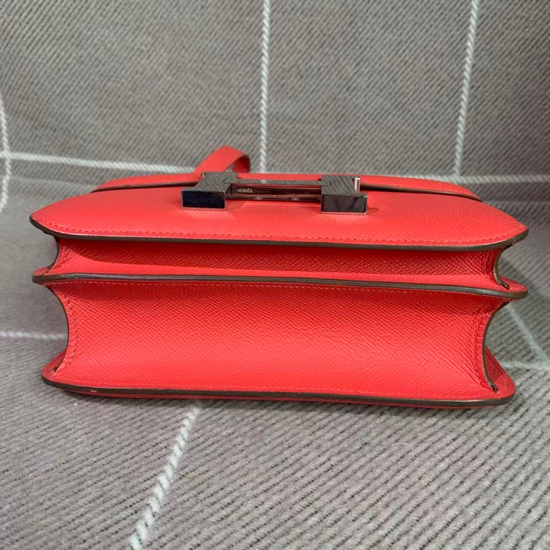 二手Hermes愛馬仕Constance23齋普爾粉epsom皮銀扣p刻-2