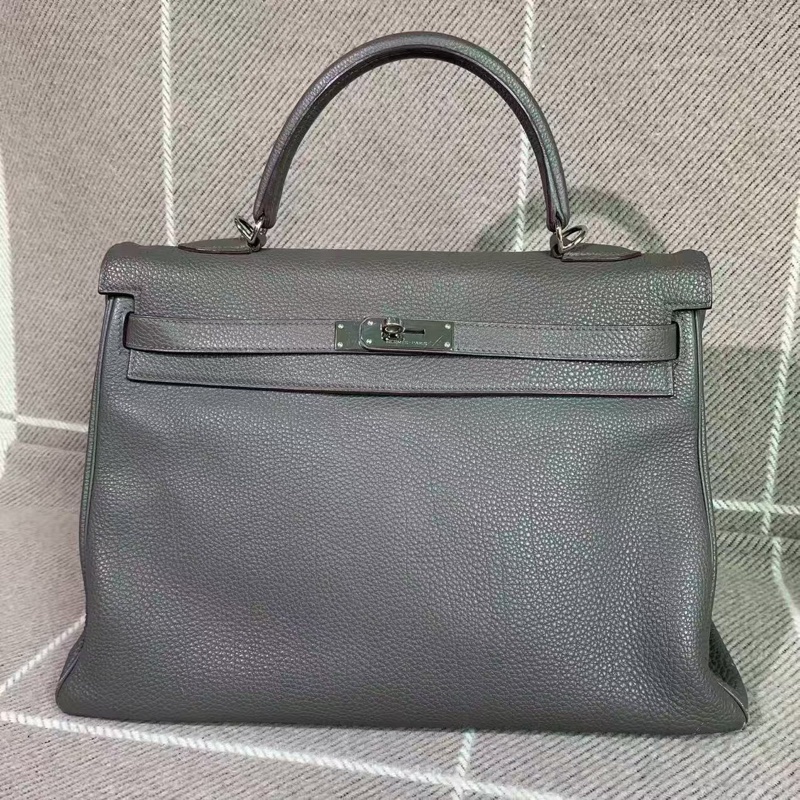 二手Hermes愛馬仕Kelly35 8F銀扣Togo皮-1