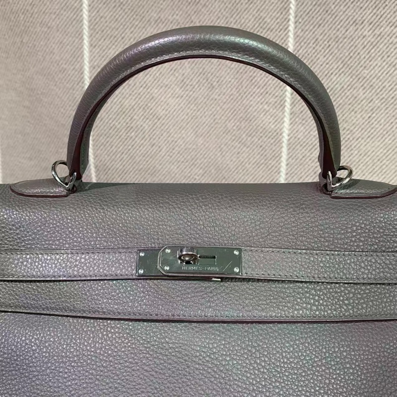 二手Hermes愛馬仕Kelly35 8F銀扣Togo皮-6