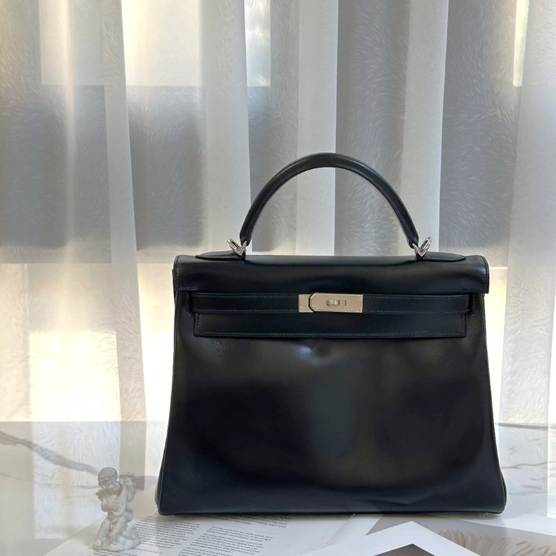 HERMES Kelly 32 - 黑銀 🄹-0