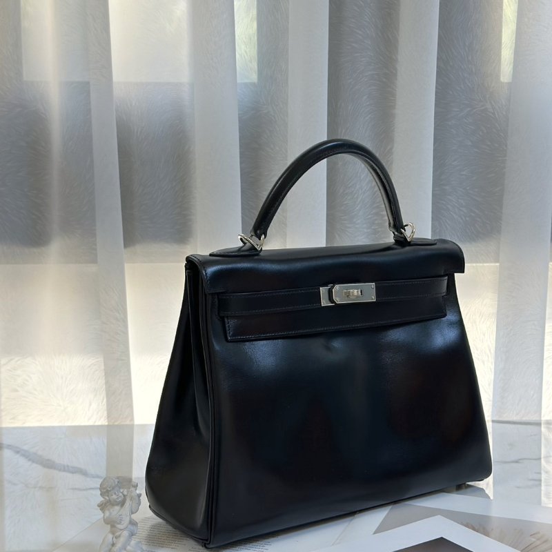 HERMES Kelly 32 - 黑銀 🄹-2