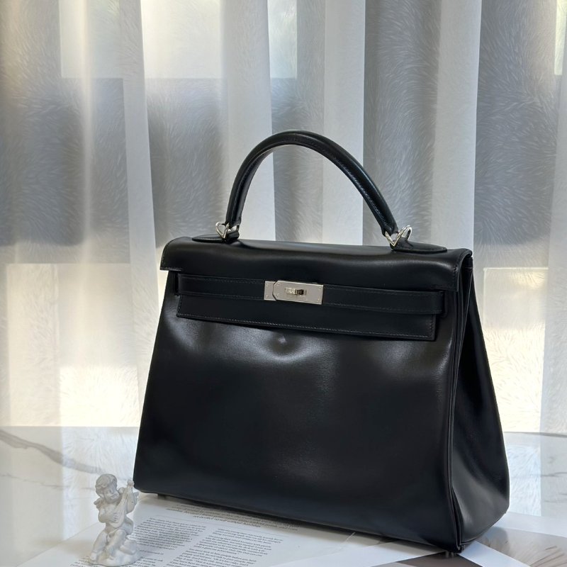 HERMES Kelly 32 - 黑銀 🄹-3