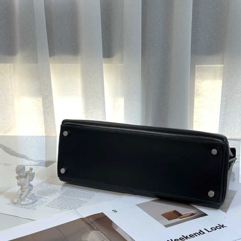 HERMES Kelly 32 - 黑銀 🄹-5