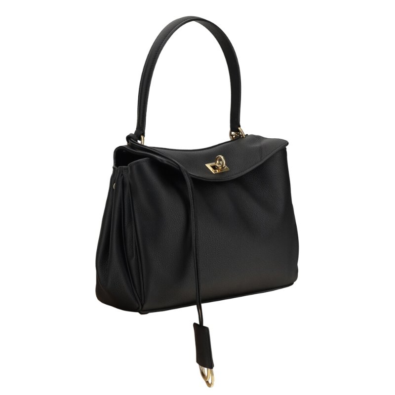 【Balenciaga 巴黎世家】Rodeo Small 小款 荔枝牛皮 手提包 斜背包 肩背包 金扣 黑色-2