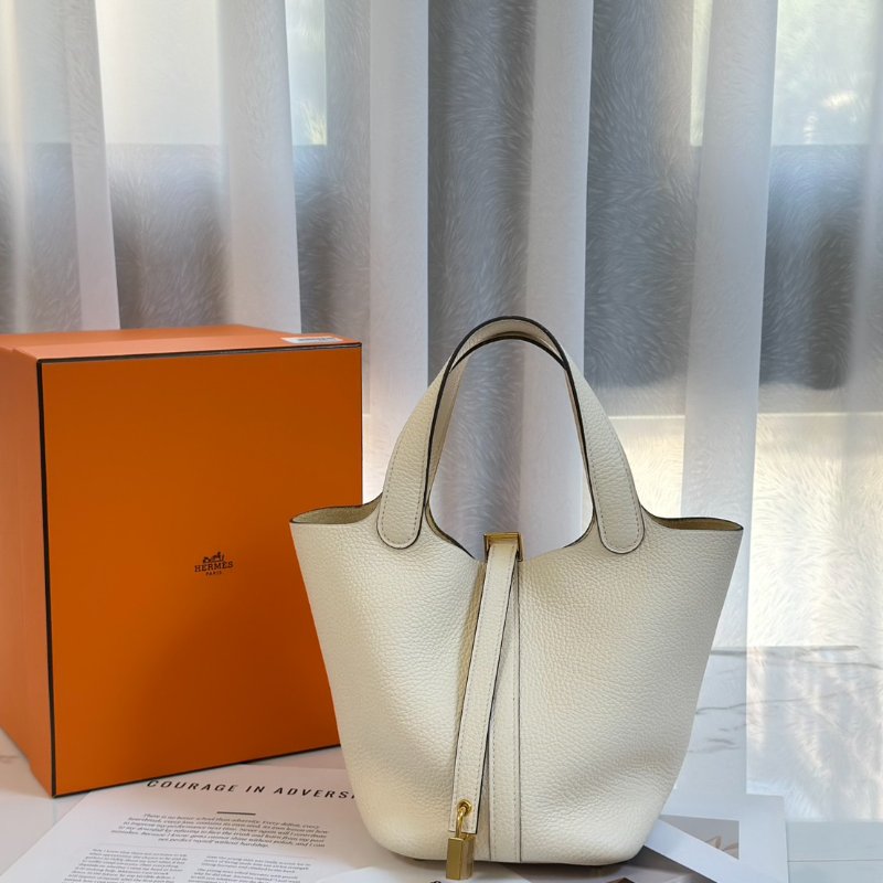 HERMES Picotin 18 - 奶油白金 Z-0