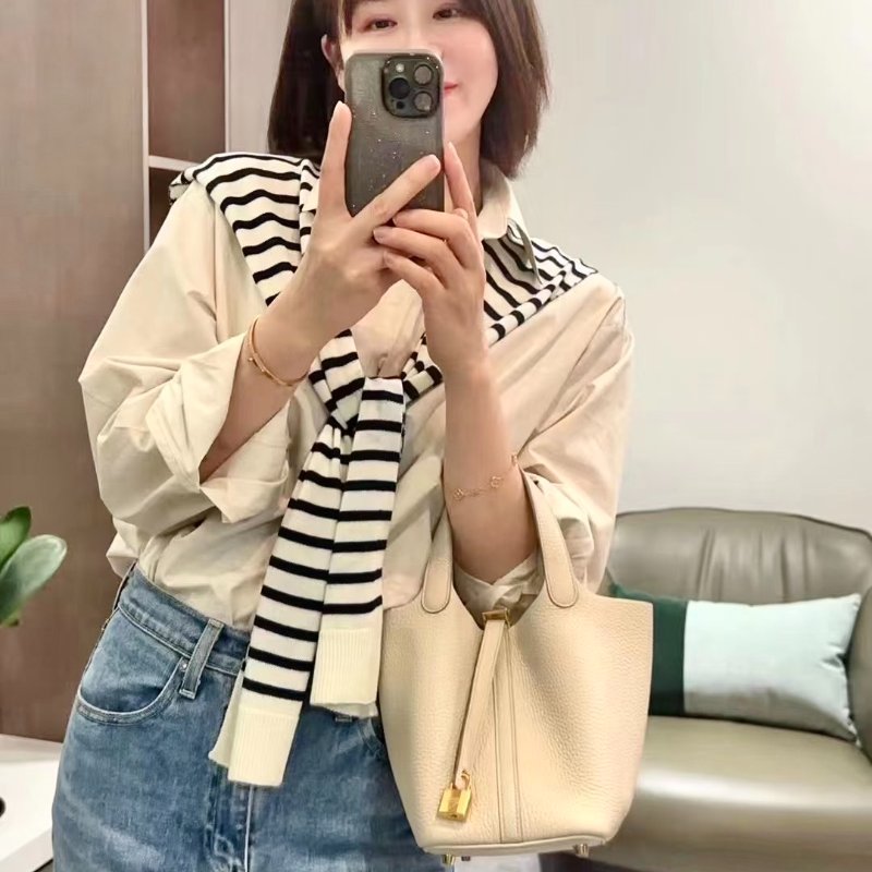 HERMES Picotin 18 - 奶油白金 Z-1