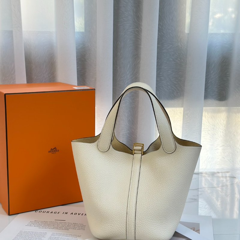 HERMES Picotin 18 - 奶油白金 Z-3