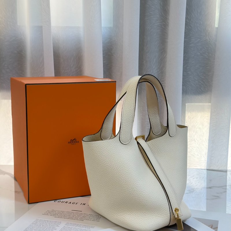 HERMES Picotin 18 - 奶油白金 Z-5