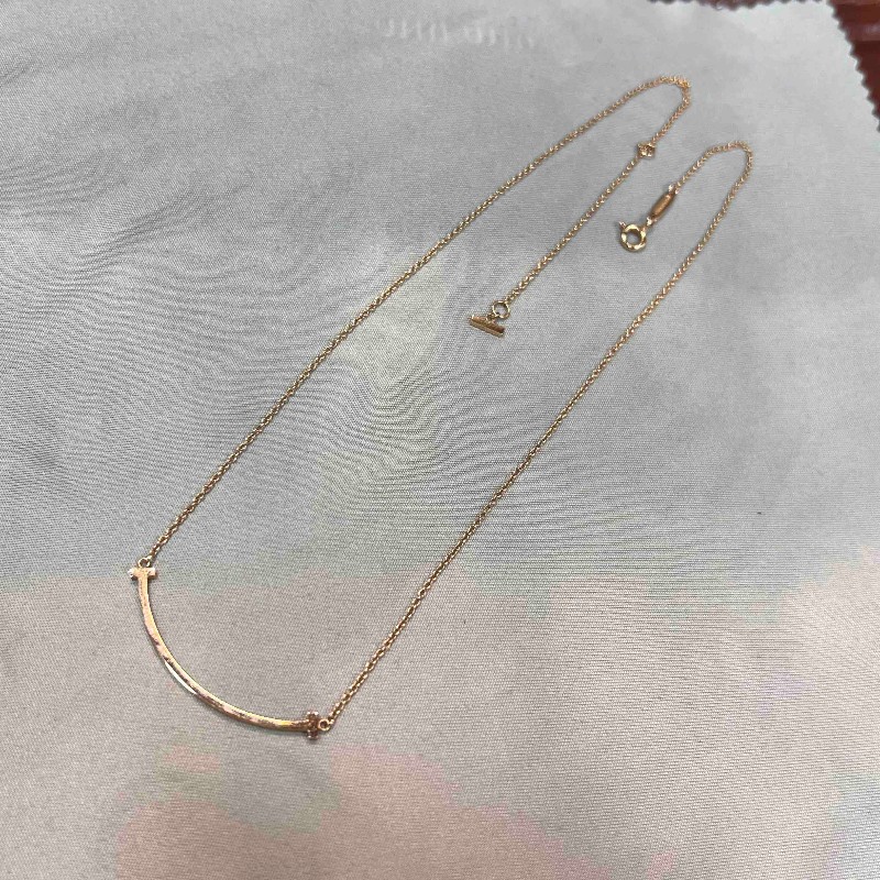 Tiffany 新款小號笑臉項鍊 18K玫瑰金 小u-1