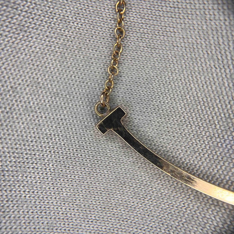 Tiffany 新款小號笑臉項鍊 18K玫瑰金 小u-3